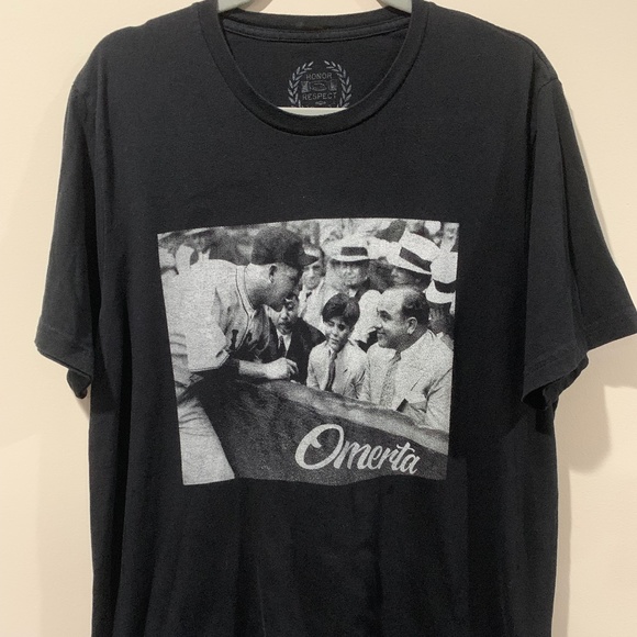 Omerta Black Print Men’s T-shirt - Size XL (US) - Picture 1 of 4